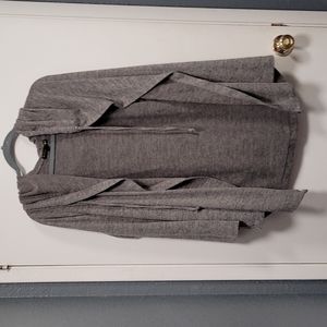 Oatmeal gray hooded cardigan